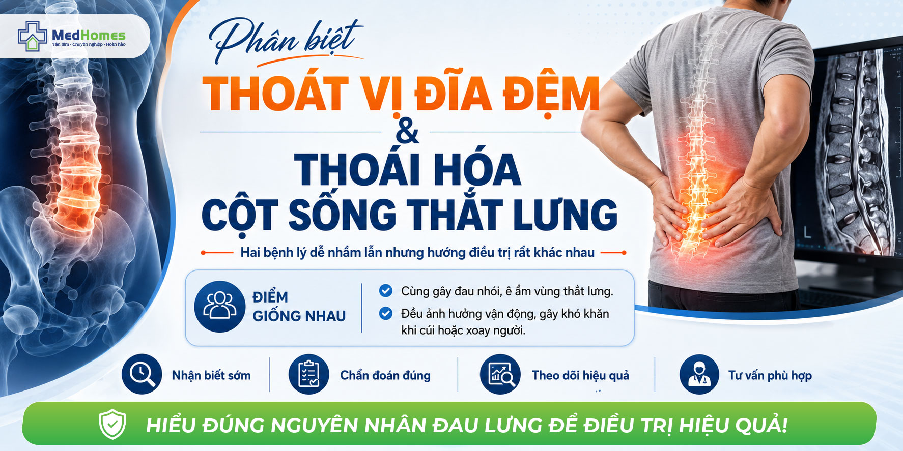  ĐAU LƯNG Ê ẨM HAY ĐAU LAN XUỐNG CHÂN: BẠN BỊ THOÁI HÓA HAY THOÁT VỊ?