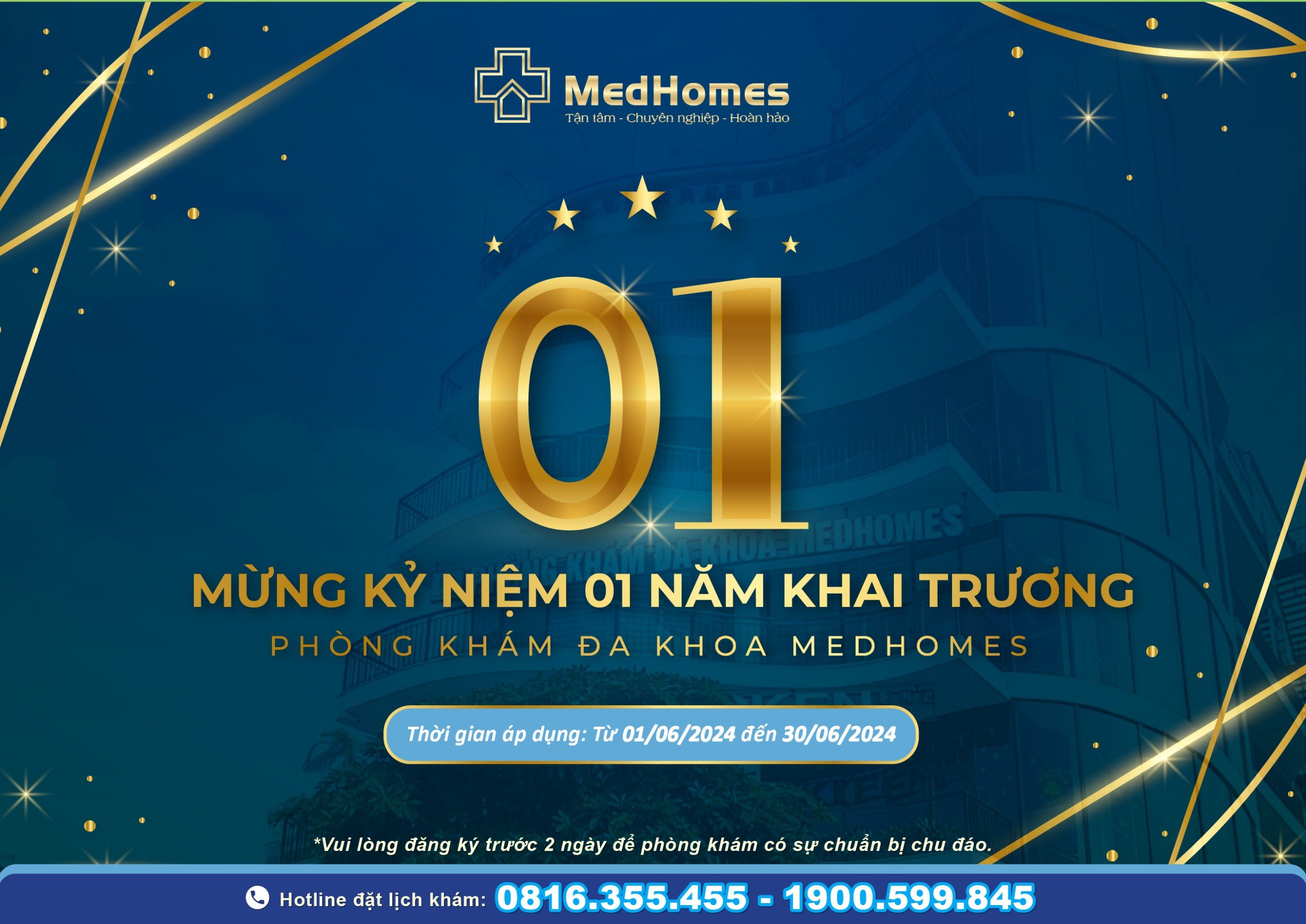 Chào mừng kỷ niệm 01 năm khai trương Phòng khám Đa khoa MedHomes!