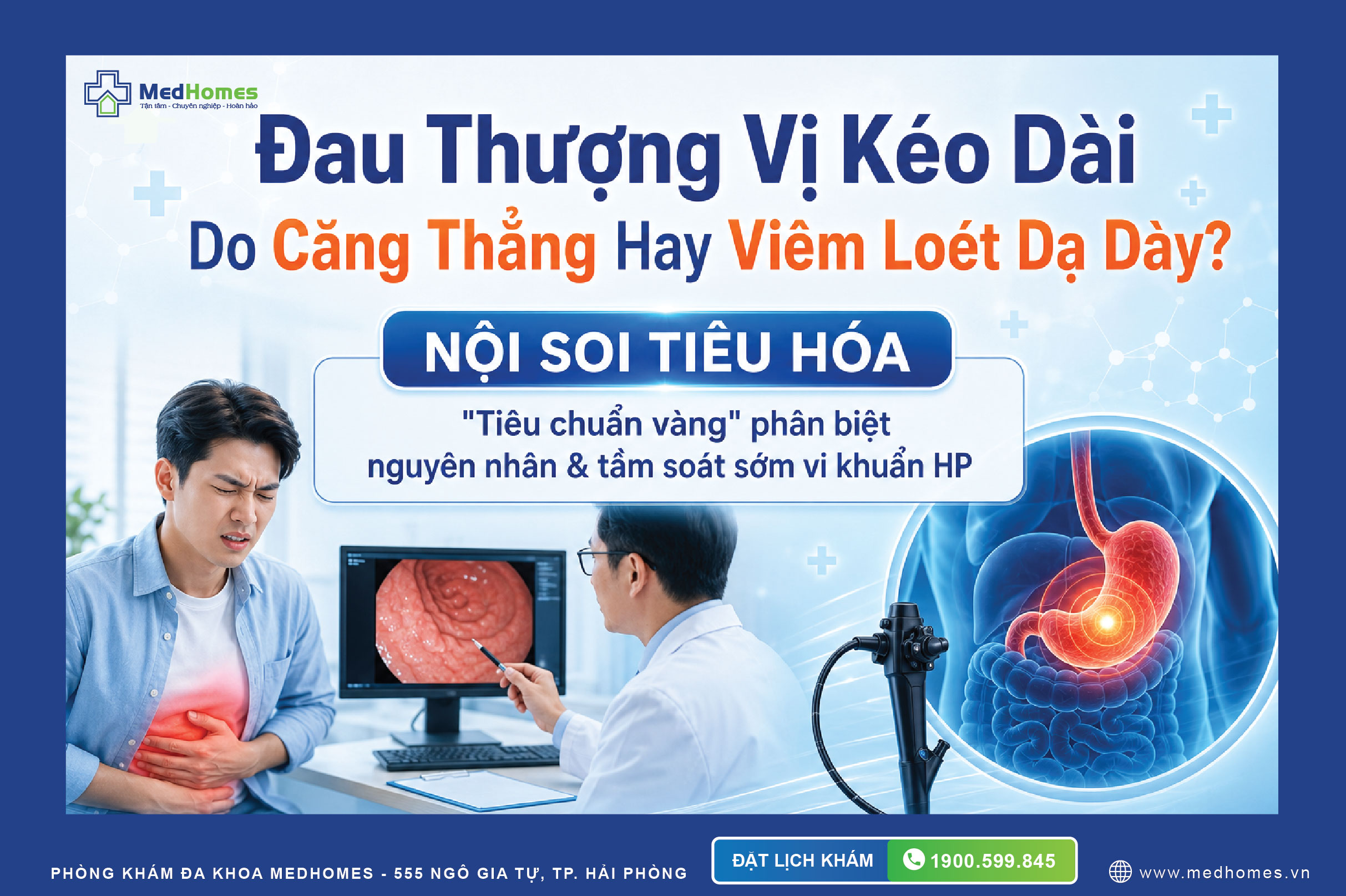 ĐAU THƯỢNG VỊ KÉO DÀI: DO CĂNG THẲNG HAY VIÊM LOÉT DẠ DÀY?